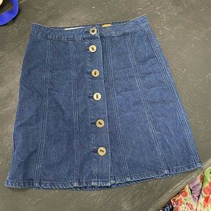 Pilcro and the Letterpress SkirtJean Denim A-line Button Down Front  Size 2